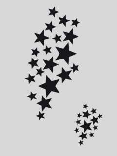 Tattoo Schablone Stencil 1300 Sterne Stars  