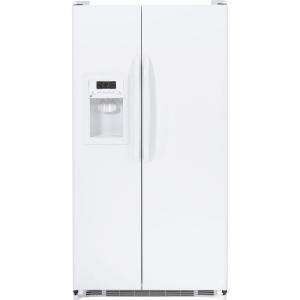 GE 21.9 cu. ft. 33.5 in. Wide Side by Side Refrigerator in White 