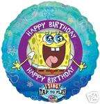 SPONGEBOB Sponge Bob 28 Happy Birthday Party SINGING Sing A Tune 