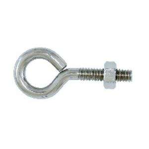 Lehigh 3/8 In. X 4 In. Coarse Stainless Steel Eye Bolt With Nut 7134 