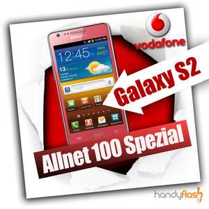 Samsung Galaxy S2 Coral Pink für 0€ mit Vodafone Allnet 100 Spezial 