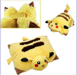 Pokemon Pikachu Pet Toy Doll Pillow Transforming Cushion Soft Plush 