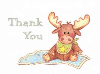 Handmade Cute Baby Shower Thank You Baby Moose by SJ  