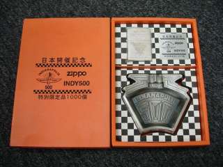 INDY 500 ZIPPO JAPAN COMMEMORATIVE COLLECTION LIMITED EDITION RARE L 