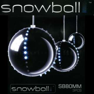 Snowball Weihnachtskugeln 3 Stück mit jeweils 52 LED  