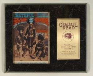 Original Grateful Dead FD054 Handbill in Plaque w/ COA  