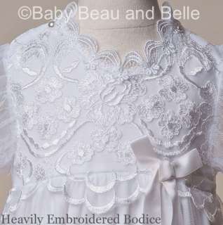 Baby Beau & Belle Joli White Christening Gown  