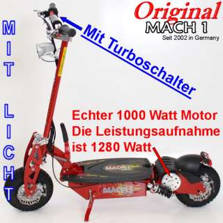 1000 WATT Mach1 E Scooter ElektroScooter Elektro Roller Powerboard mit 