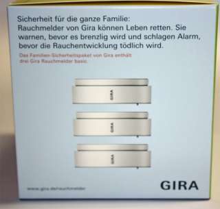 Gira 49577 Familien Sicherheitspaket Rauchmelder, Reinweiß Neu 