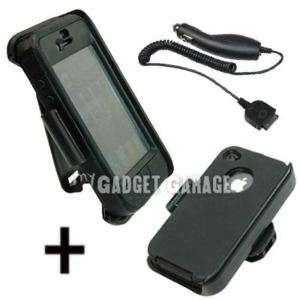 Armor Hard Case Combo Holster Clip Charger For iPhone 4 4S  