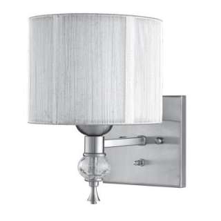 Bayonne Collection 1 Light Brushed Nickel Wall Sconce with Silver 