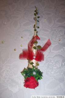 Töpfe mitSisalblüte (15cm)dekoriert mit Perlen,Rosenblattranke 