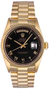 Rolex President Day Date Mens 18k Gold Watch 18038  