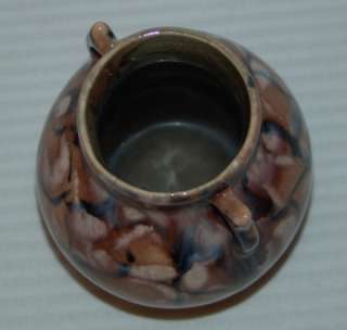 Drip Coronet Czechoslovakia Double Handle Vase Pottery  