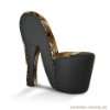 Schuhsessel High Heel im Leopardenlook  Küche & Haushalt