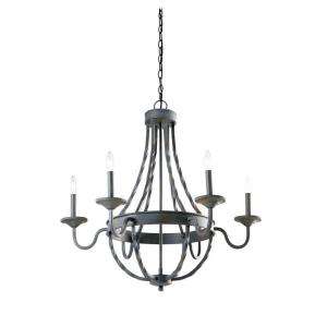 Hampton Bay Barcelona 6 Light Rustic Iron Chandelier GTY9116A 2 at The 