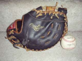 Rawlings 12 Left Black Leather Preferred First Base Baseball Softball 