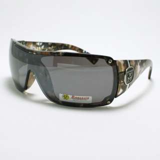 Bio Hazard Biker Style Shield Sunglasses CAMO BROWN  