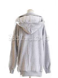 Winter New Solid Long Hoodie Zipper Long Cardigan Sweatshirt Coat 