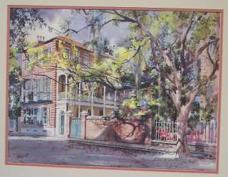 Virginia Fouche Bolton Print Meeting Street Mansion Signed Limited 