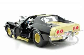   diecast car model of 1970 chevrolet corvette pro street black custom