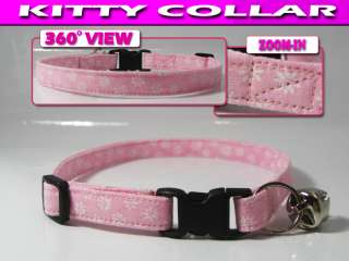Breakaway SAFETY CAT Collar * Light Pink Printed *  