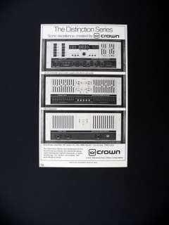 Crown Distinction Series Sound System 1978 print Ad  