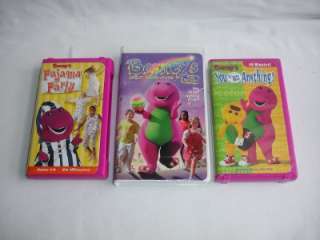   FiGuRes Purple Dinosaur Sing Along BOOK Plush Stuff VHS Video Tapes