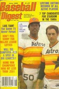 June 1980 Baseball Digest  Nolan Ryan  