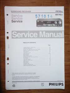 Service Manual Philips FR 740,MX 740 Receiver,ORIGINAL  