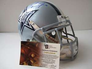 Game Football Helmet Dallas Cowboys Julius Jones Signed  