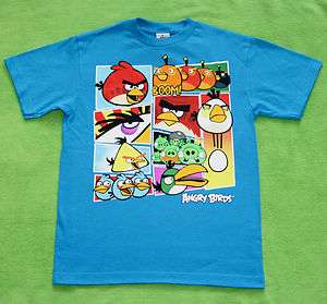 New Boy Youth Angry Birds Angry Stars T Shirt Tee Size S M L XL  