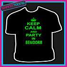 KEEP CALM AND PARTY IN BENIDORM HOLIDAY CLUBBING TSHIRT