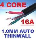 CORE AUTO CABLE 1.0mm 16 AMP CAR WIRE 1 METRE MULTICORE THINWALL 1MM 