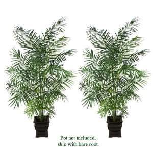  TWO 8.5 Artificial Tropical Areca Palm Trees, with No Pot 
