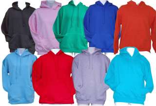 Plain HOODIE Hooded Sweatshirt Top 9 Colours S to XXL  