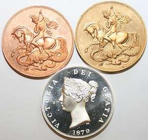  Retrospective Fantasy Coin   Victoria 1879 Crown (George & Dragon