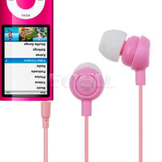 PINK SMILEY FACE IN EAR EARPHONES FOR iPHONE 3G 3GS  