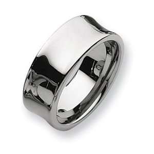  Tungsten Concave 9mm Polished Band TU34 11.5 Jewelry