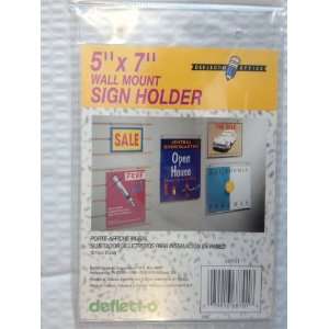  Deflecto 5 X 7 Wall Mount Sign Holder with Pre  Drilled 
