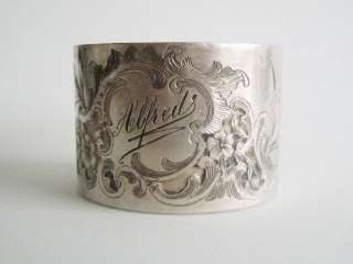   Antique German Silver Napkin Ring ALFRED