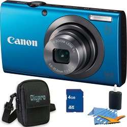 Canon PowerShot A2300 16MP Blue Digital Camera 4GB Kit 013803146691 
