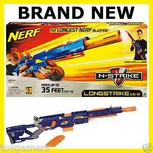   Nerf N Strike Longstrike CS 6 Blaster Gun   Brand New   Shoots 