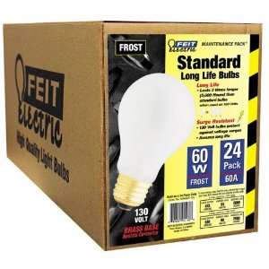 Feit Electric 60A/MP 130 60W A19 Household Bulb, Frosted, 24 pk
