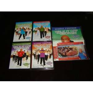 George Foreman Walk It Off with George 4 DVD Set with Walking Guide 