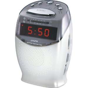  GPX D550 AM/FM Alarm Digital Clock Radio (Grey 