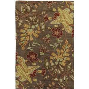  Surya Gramercy Cocoa Rust Leaves Contemporary 8 x 11 Rug 