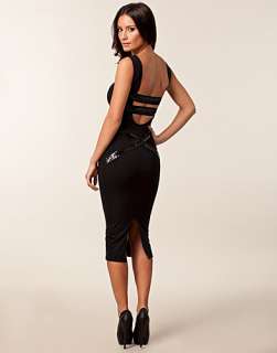 Midi Sequin Strap Dress   Quontum   Black   Party dresses   Clothing 