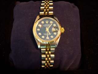 Rolex Oyster Perpetual Datejust 18k Gold & Diamonds   