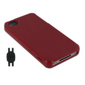 Red Snap On Hard Case for Apple iPhone 4 4th Generation with Silicone 
